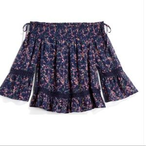 Skies are Blue Cold Shoulder Blouse